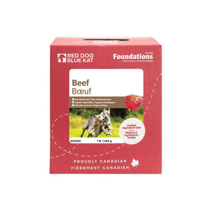 Red Dog Blue Kat Fondements crus Recette de bœuf (sans tripes) pour chiens