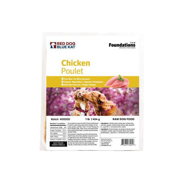 Red Dog Blue Kat Fondements crus Recette de poulet pour chiens
