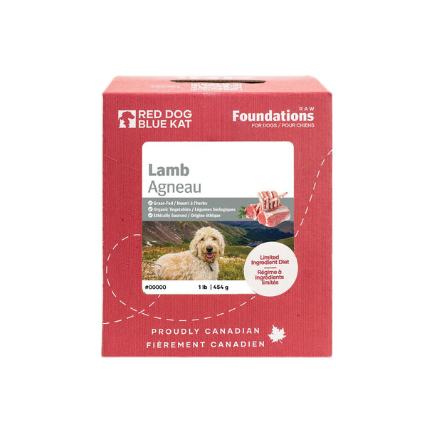 Red Dog Blue Kat Foundations Raw Lamb Recipe Frozen Dog Food