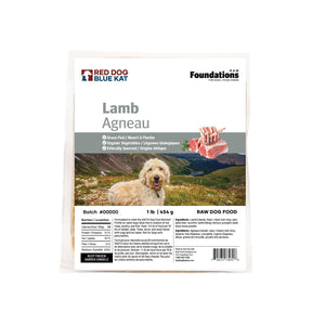 Red Dog Blue Kat Foundations Raw Lamb Recipe Frozen Dog Food