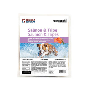 Red Dog Blue Kat Foundations Raw Salmon & Tripe Recipe Frozen Dog Food