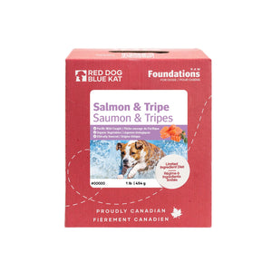 Red Dog Blue Kat Foundations Raw Salmon & Tripe Recipe Frozen Dog Food