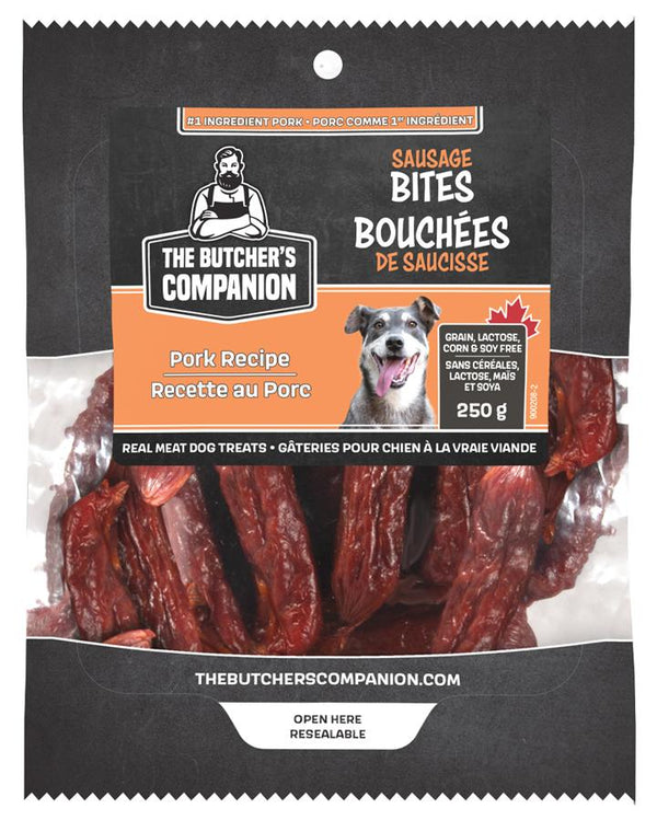 The Butcher's Companion Bouchées de saucisson au porc pour chiens (CA)