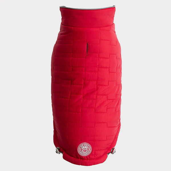 GF Pet Reversible Chalet Dog Jacket, Red