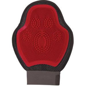 Shedrow K9 Gant de toilettage pour animaux, rouge/noir, taille unique