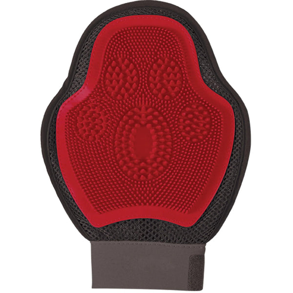 Shedrow K9 Gant de toilettage pour animaux, rouge/noir, taille unique