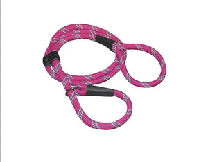 Shedrow K9 Camino Rope Slip Dog Leash, Festival Fuchsia
