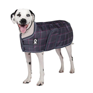 Shedrow K9 Manteau pour chien Glacier, Carreaux Pourpre Puissant