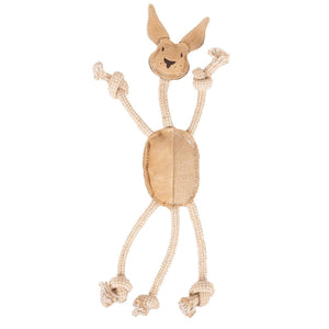 Shedrow K9 Jouet pour chien Lapin en jute, corde & suède