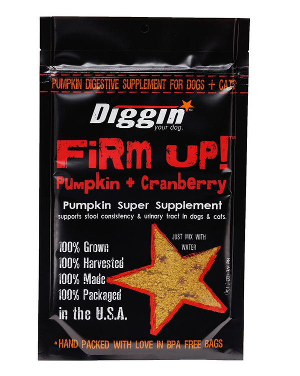 Diggin' Your Dog Firm Up! Pumpkin + Cranberry Super Dog & Cat Supplement