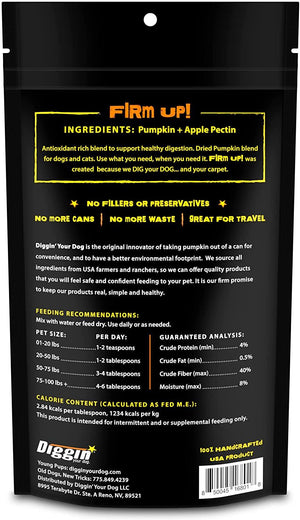 Diggin' Your Dog Firm Up! Complément digestif pour chiens et chats à la citrouille