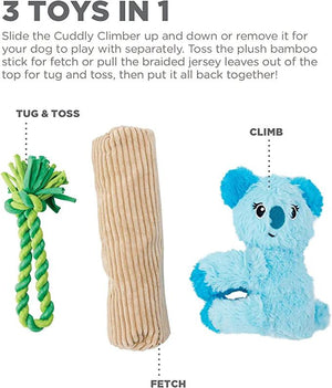 Charming Pet Cuddly Climbers Koala Dog Toy, Blue