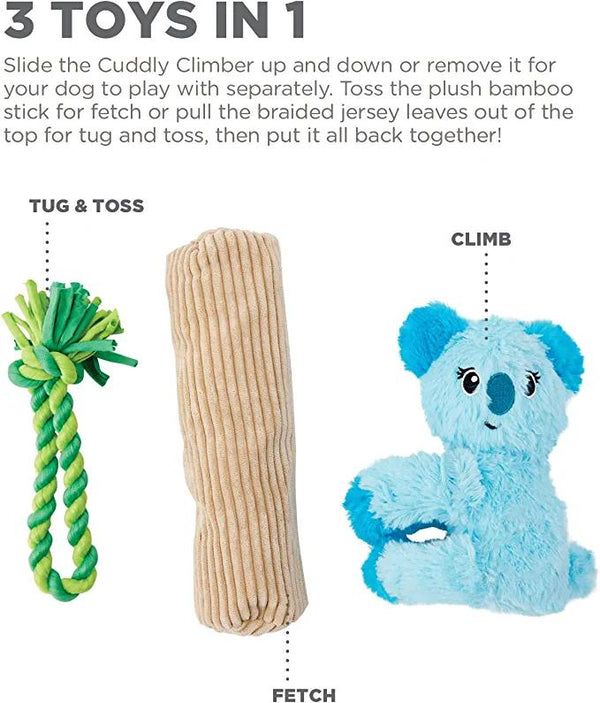 Charming Pet Cuddly Climbers Koala Dog Toy, Blue