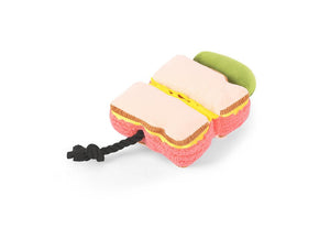 P.L.A.Y. x Earth Rated Montreal Munchies Collab Mon-treat-al Smoked Meat Sandwich Dog Toy