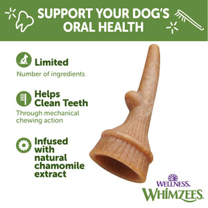WHIMZEES Occupy Antler Natural Dental Dog Treats, Large