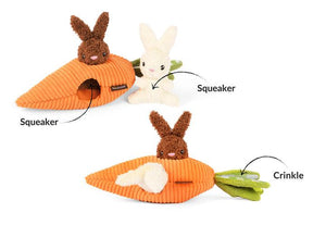 P.L.A.Y. Hippity Hoppity Bunnies Burrow Dog Toy