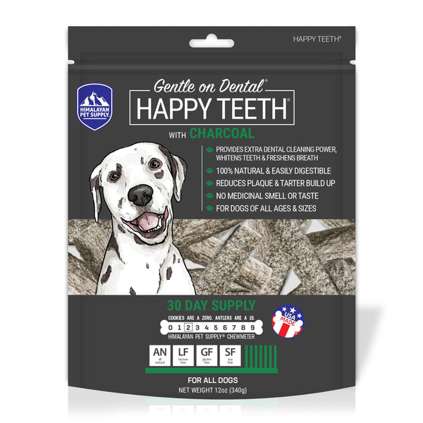 Himalayan Pet Supply Friandises dentaires Happy Teeth saveur charbon 30 jours