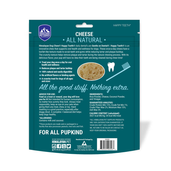 Himalayan Pet Supply Friandises dentaires Happy Teeth saveur fromage 30 jours