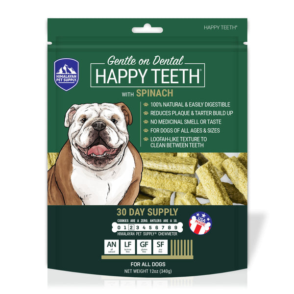 Himalayan Pet Supply Friandises dentaires Happy Teeth saveur épinard 30 jours