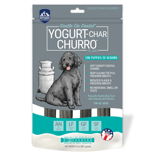 Himalayan Pet Supply Health & Wellness Yogurt-Charcoal Churro Dog Treats