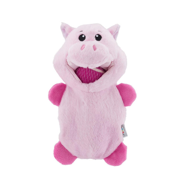 Outward Hound Ball Hogz Hide & Seek Piggy Dog Toy, Pink
