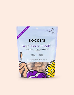 Bocce's Bakery Wild 'Berry Biscotti Biscuits Friandises pour Chiens