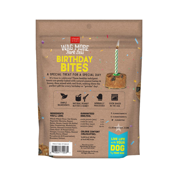 Cloud Star Wag More Bark Less Birthday Bites Friandises pour Chiens au Beurre de Cacahuète & Miel