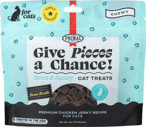 Primal Give Pieces A Chance Friandises pour chats au poulet avec bouillon