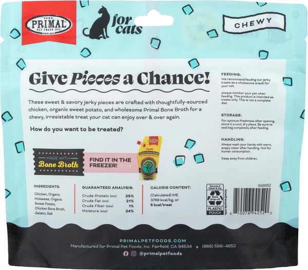Primal Give Pieces A Chance Friandises pour chats au poulet avec bouillon
