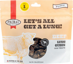 Primal Let's All Get A Lung Friandises pour chiens au bœuf