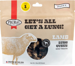 Primal Let's All Get A Lung Lamb Dog Treats