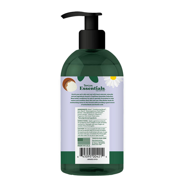 Tropiclean Essentials Shea Butter Moisturizing Conditioner for Dogs, Puppies & Cats