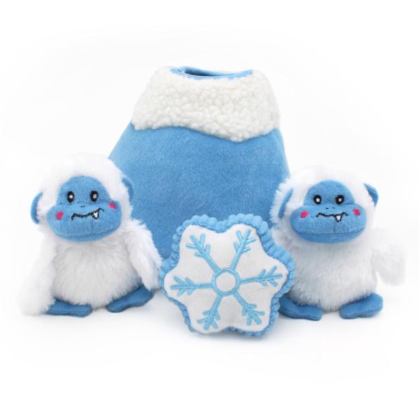 ZippyPaws Holiday Burrow Yeti Mountain Dog Toy