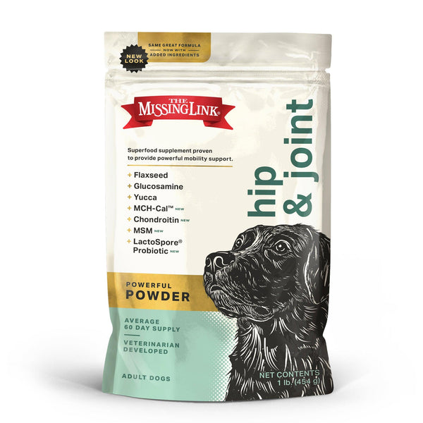 The Missing Link Poudre Complément pour hanches et articulations pour chiens (CA)