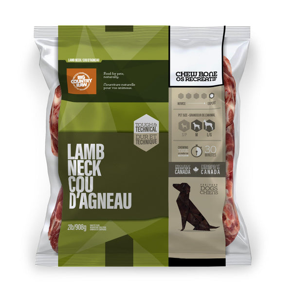 Big Country Friandises pour chiens Os de cou d'agneau cru
