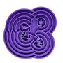 SodaPup eTray Plateau d'enrichissement motif grenouille d'eau distributeur lent pour chien, Violet