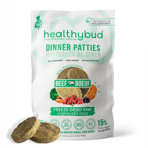Healthybud Galettes dîner bœuf nourriture lyophilisée pour chiens