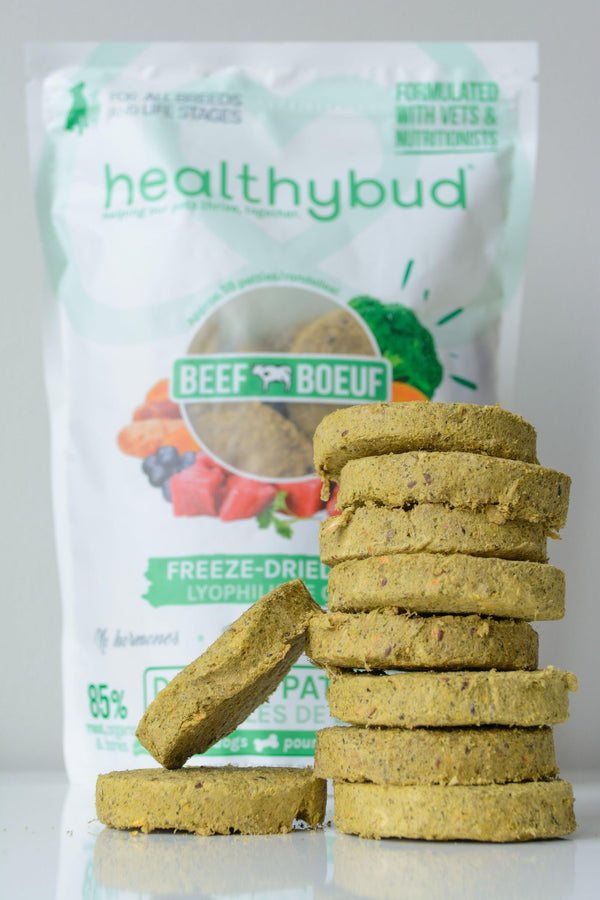 Healthybud Galettes dîner bœuf nourriture lyophilisée pour chiens