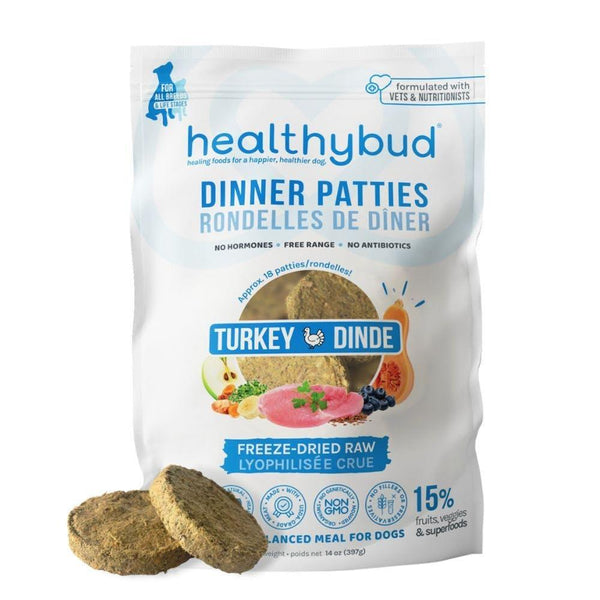 Healthybud Turkey Dinner Patties Freeze-Dried Dog Food