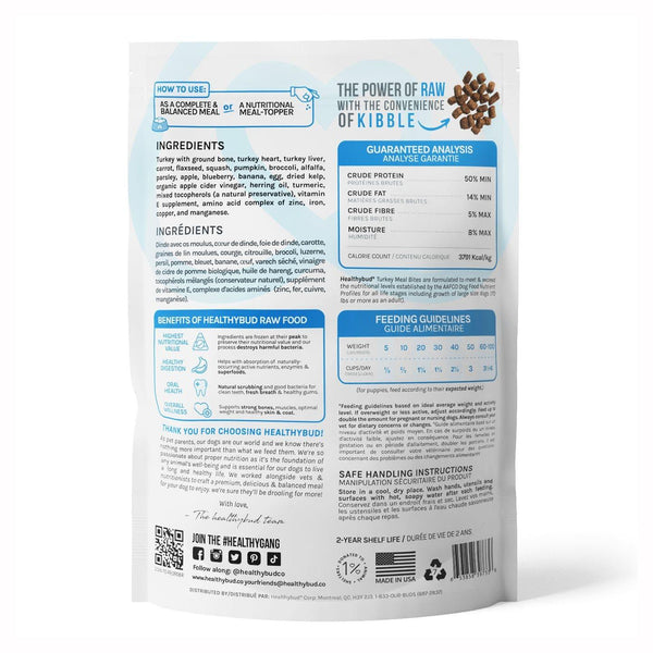 Healthybud Bouchées de dinde lyophilisées pour chiens