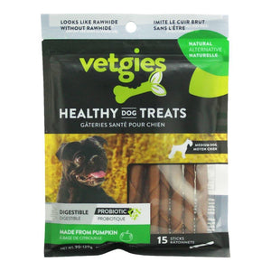 Vetgies Bâtonnets torsadés saveur citrouille pour chiens