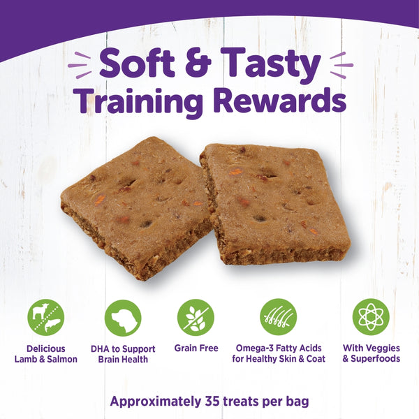 Wellness Grain-Free The Rewarding Life Lamb & Salmon Soft & Chewy Dog Treats, 6-oz