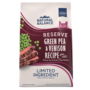 Natural Balance Limited Ingredient Reserve Green Pea & Venison Recipe Grain-Free Dry Cat Food