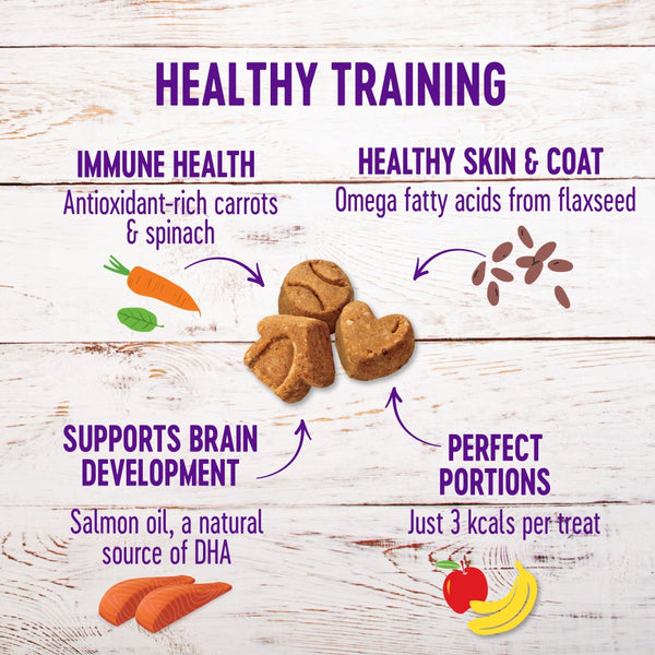 Wellness Friandises croquantes sans céréales pour chiots au poulet et aux carottes, 6 oz