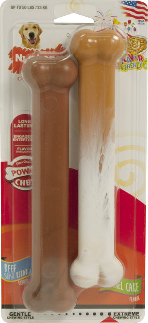 Nylabone DuraChew Flavor Frenzy Beef Shish Kabob & Funnel Cake Flavored Dog Chew Toys, Giant