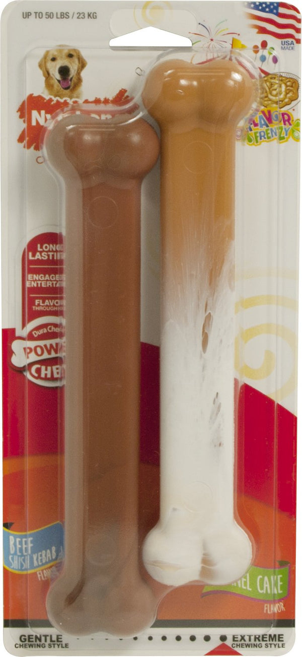Nylabone DuraChew Flavour Frenzy boeuf Shish Kabob & Funnel Cake Jouets à mâcher pour chien géant