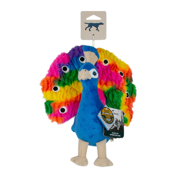 Tall Tails Peacock with Squeaker Dog Toy