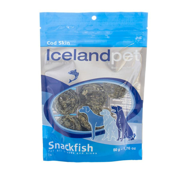 Icelandpet Snackfish Cod Skin Roll Dog Treats