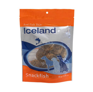 Icelandpet Snackfish Red Fish Skin Roll Dog Treats