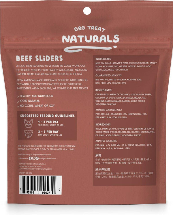 Dog Treat Naturals Original Recipe Beef Sliders Dog Treats